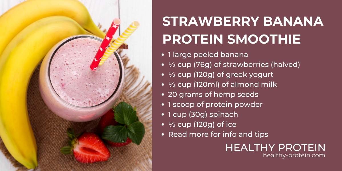 Strawberry Banana Protein Smoothie Recipe (Tips for Better Flavor) - Healthy Protein