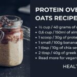 Protein Overnight Oats with banana and chia seeds - Healthy Protein Recipe