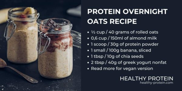 Protein Overnight Oats (Regular & Vegan Recipes) 36g Protein