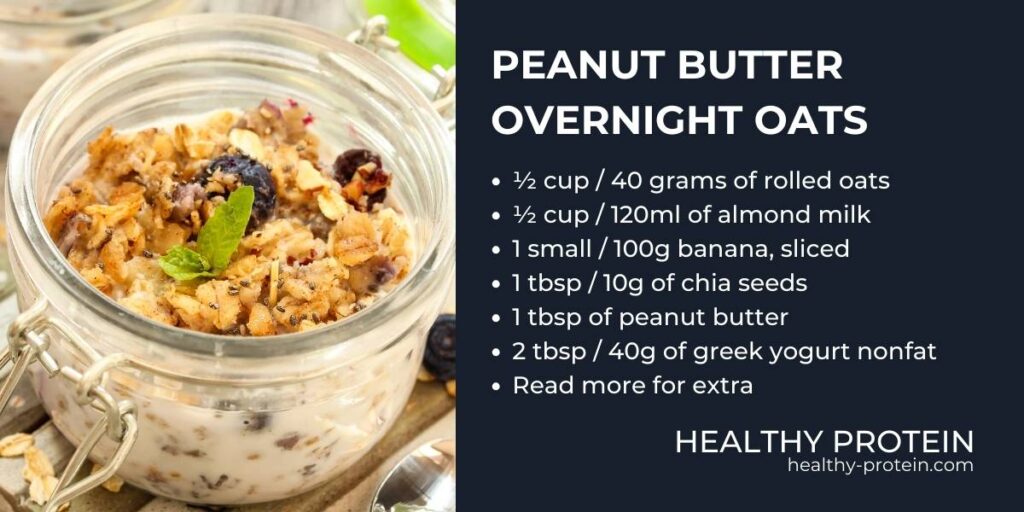 Best Peanut Butter Overnight Oats Recipe 6 Ingredients