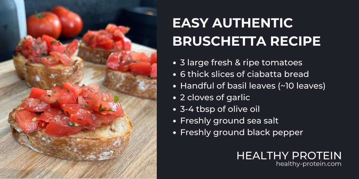 Easy Authentic Italian Bruschetta Recipe - Delicious Italian appetizer