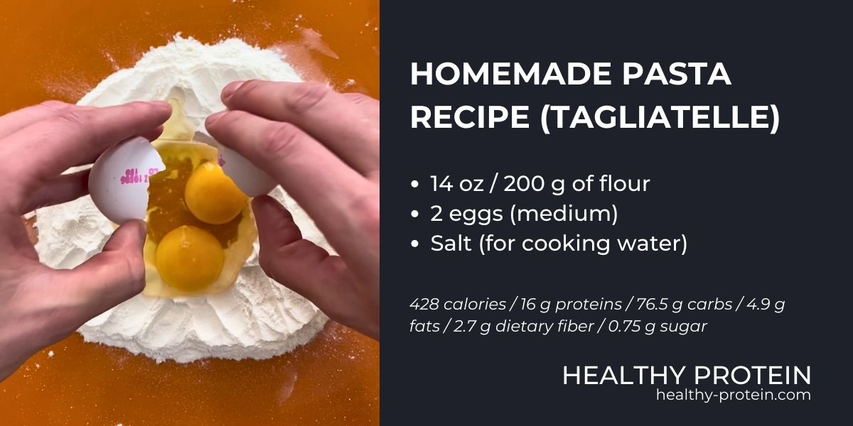 Homemade Pasta Recipe (Tagliatelle) – Only Two Ingredients needed to make