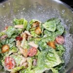 Homemade Caesar salad recipe with salad dressing no anchovies
