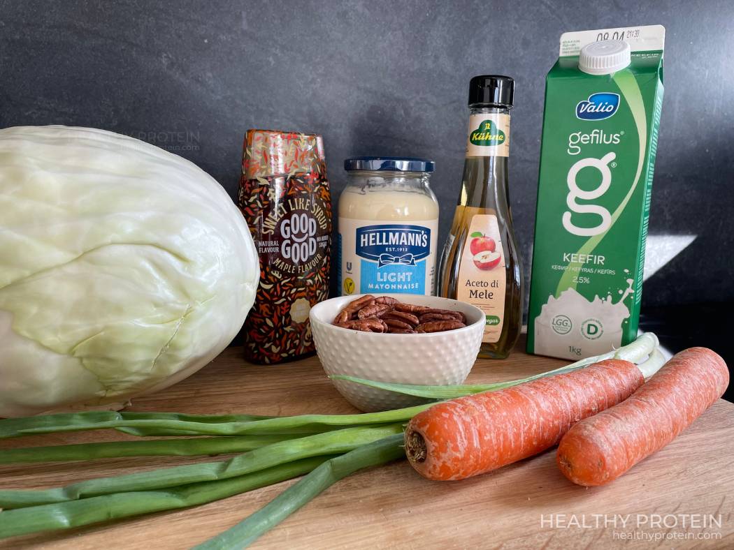 coleslaw salad and dressing ingredients