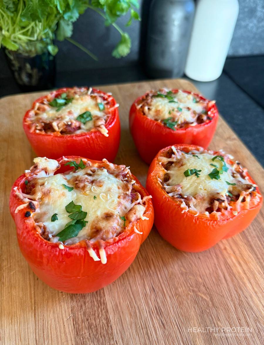 stuffed peppers meal with ground meat recipe